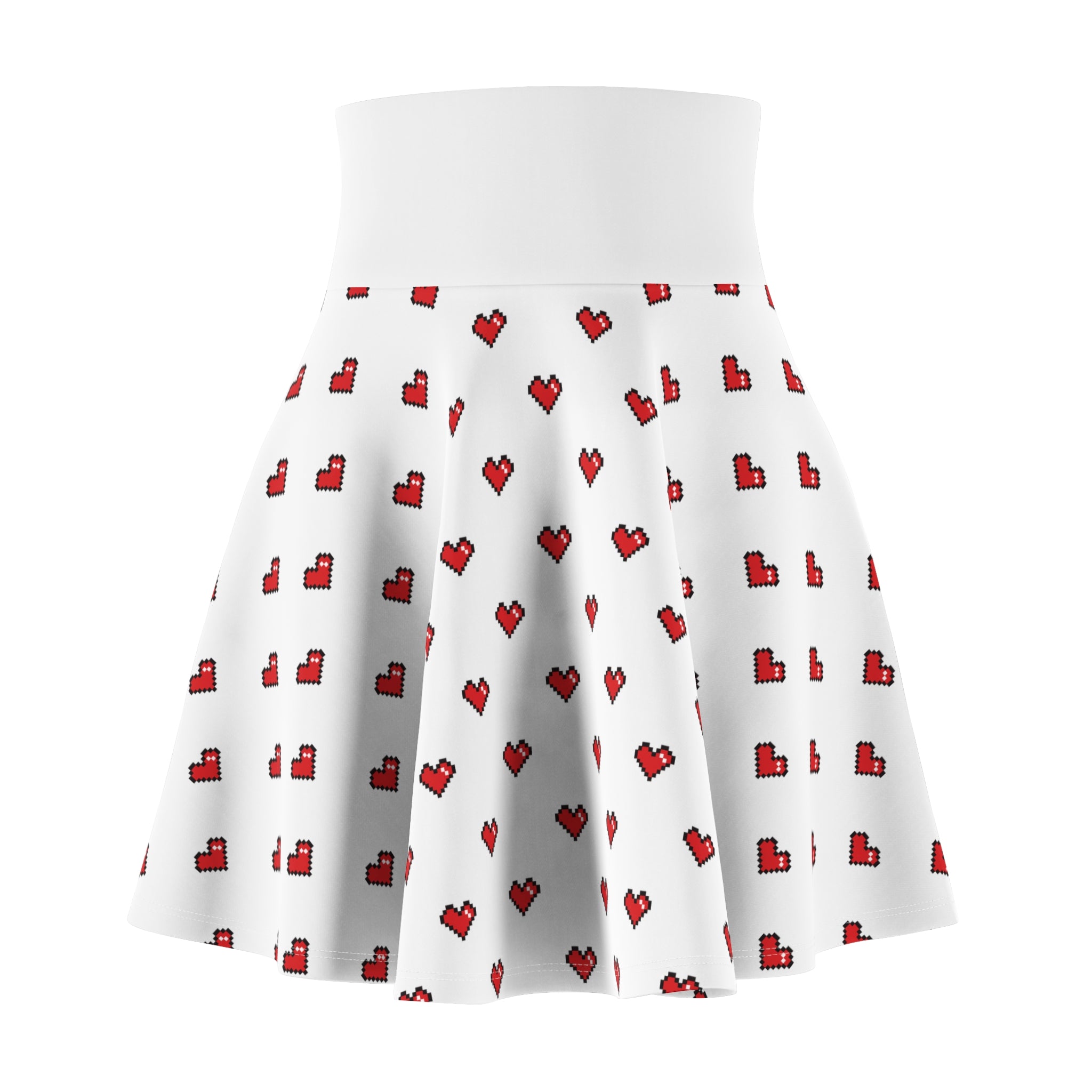 Pixel Heart Skater Skirt